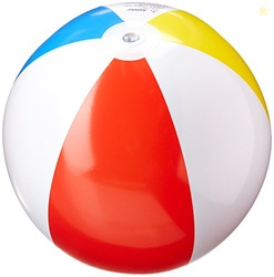 Intex PVC 1 Pack - 59020EP 20 Glossy Panel Colorful Beach Ball Inflata
