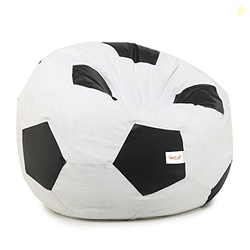 SATTVA XXXL Football Bean Bag Filled with Beans | Faux Leather Bean Ba