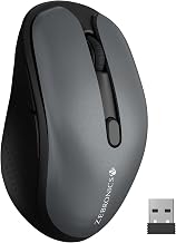 ZEBRONICS Charm Rechargeable Wireless Mouse, Dual Mode (2.4GHz + BT), 