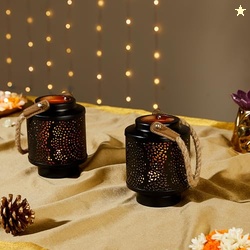 Amazon Brand - Solimo Tea Light Lantern  Round Mandala Design with Han