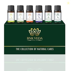 BNK VEDA Natural Cares Essential Oils Set (6x10ml) | Lavender Oil | Pe