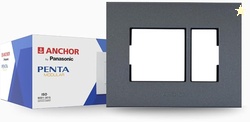 Anchor by Panasonic Penta 4 Module Black Regular Cover Plate for Switc