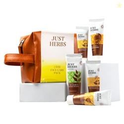 Just Herbs 7 Days Face Care Pack Skincare Essentials Combo with Facewa