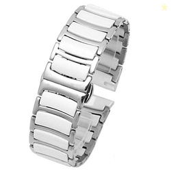 OBOE 20mm Universal Ceramic Smart Watch Band Butterfly Buckle Strap fo