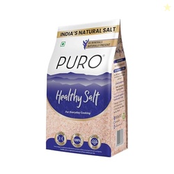 Puro Healthy Salt || Rock Salt || 1 kg (fine) 100% Natural, Low Sodium