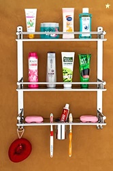 Oslen Stainless Steel 3 Layer Multipurpose Use Shelf Organizer Bathroo
