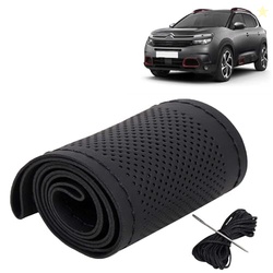 KINGSWAY PU Leatherite Car Steering Cover Sewable Compatible with Citr