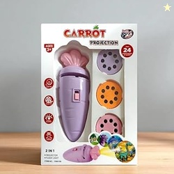 Carrot Projection Flashlight Toy for Kids | 2-in-1 Image Projector Tor