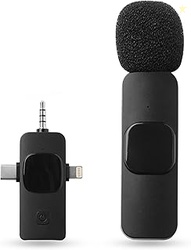Juarez K15 Wireless Microphone All-in-One 3-Port Mini Lavalier Mic  2.