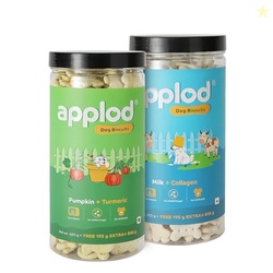 Applod Pumpkin with Turmeric & Milk with Collagen Dog Biscuits Combo f