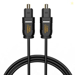 CableCreation Optical Digital Audio Cable 10FT, Thin Fiber Optic Tosli