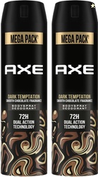 AXE Dark Temptation Long Lasting For Men (Pack of 2) Body Spray  -  Fo