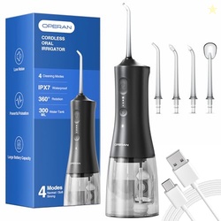 Operan Water Picks, 4 Modes Travel Water Flosser Kit with 4 Tips, 300m