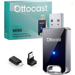 OTTOCAST Mini Edge 2in1 Wireless Carplay Adapter and Wireless Android 