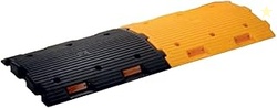75MM Speed Breaker 5 Meter ABS Road Bump (Black and Yellow) Pack Of 10