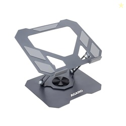 AGARO Metal Laptop Stand, 360 Rotating, Ergonomic, Height & Angle Adju
