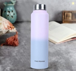 NEO Homes Stainless Steel Cora Water Bottles Set of 1, 1 Litre | Rust-