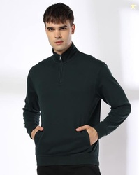 Teamspirit Men Regular Fit Half-Zip Sweatshirt
