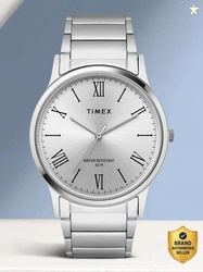 TIMEX Silver Dial Stainless Steel Analog Watch  - For Men TW00ZR3...mo