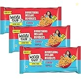 Wickedgud Whole Wheat Curry Noodles 240g (Pack of 4) x 3 | No Maida | 