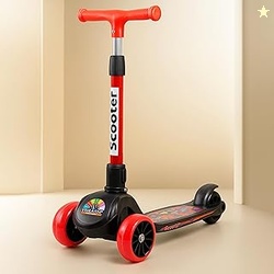 VGRASSP 3 Wheel Skate Scooter for Kids with PVC Wheels, Foldable & Hei