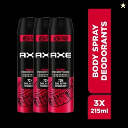 AXE intense Body Spray  -  For Men (645 ml, Pack of 3)