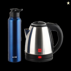 cello Quick Boil Lifestyle Kettle 1.5 L + Sippa 1000 ML Stainless...mo