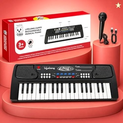 Lifelong Wireless Rechargeable Piano Keyboard for Kids with Mic Single