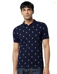 Men Cotton Solid Regular Fit Polo Shirt