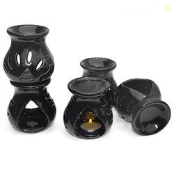 Pure Source India Ceramic Aroma Oil Burner Diffuser (3.5 Inch Black-20