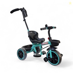MEKASHI Kids Tricycle for 16 Years with Parent Push Handle, EVA Wheels