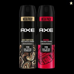 AXE Dark Temptation & Intense Deodorant Spray  -  For Men (430 ml...mo