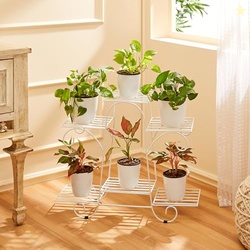 Metal Planter Stand for Living Room, Indoor Outdoor Plant Stand for Ba