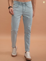 HIGHLANDER Men Tapered Fit Mid Rise Blue Jeans