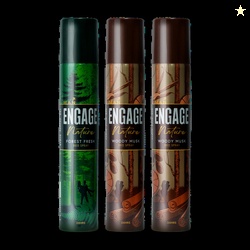 Engage Nature Deo: 2 Woody Musk & 1 Forest Fresh (150ml X 3) Deod...mo