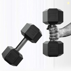 AMAN FIT PVC Set 3KG X 2 PCS, 1 Pair , Hex , Home Gym Fixed Weigh...mo