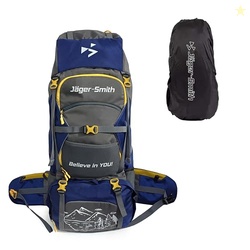 70L Rucksack Bag for Men & Women with Rain Cover, Large Water Resistan
