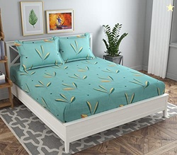VAS COLLECTIONS Premium Double Bedsheet with 2 Pillow Covers - 180 TC 