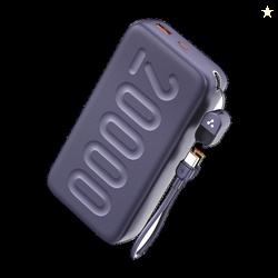 Ambrane 20000 mAh 22.5 W Compact Pocket Size Power Bank (Purple, ...mo