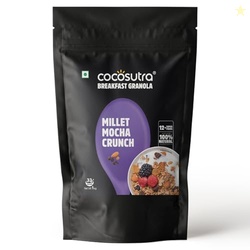 Millet Mocha Crunch Breakfast Granola 1 kg | 100% Natural, Vegan & Glu
