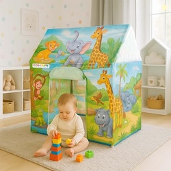 Kidsmate Jungle-Themed Play Tent for Kids | Lightweight &amp; Foldable