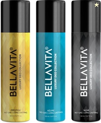 BELLAVITA Noir,Azure & Prestige Deo Parfum Combo|3x150ml|Long las...mo