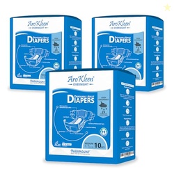 Arokleen 2X Absorbent Overnight Adult Diaper M Size Tape Style | 30 Co
