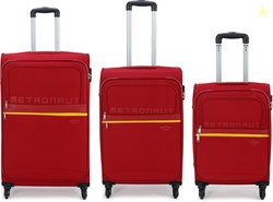 METRONAUT Soft Body Set of 3 Luggage 4 Wheels - Tonlite Combo Set...mo
