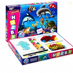 Negi Hobby Arts Senior Water World Stencil Art & Craft Kit with Glitte