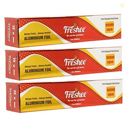 Freshee 105000sqcm Disposable Foil Roll for Baking Pack of 3 Thick Sil