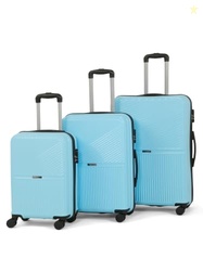 Teakwood Set of 3 8 Wheels Trolley Bag, Hard Cabin with Zipper Closure