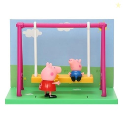 Peppa Pig Playground Swing Themed Preschool Toy and George, Includes 2