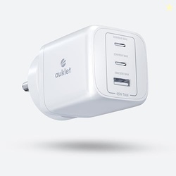Auklet 65W GaN Fast Wall Charger, with PD & PPS Support, USB 2C, 1A Po