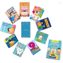 Funny Theme Baby Milestone Cards Recording 0-12 months Along With Funn